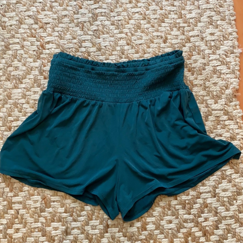 BCBG Forest Green Flowy Shorts